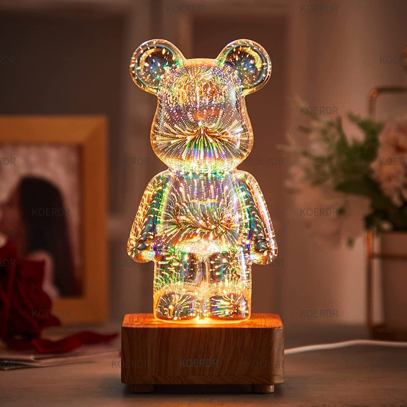 3D Fireworks Bear